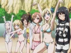 エロアニメ ラッキースケベ満載! ! 貧乳娘たちの水着姿に超絶興奮!
