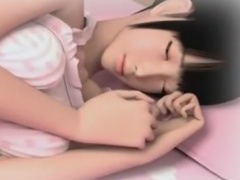 パイパン娘と寝バックセックスな3Dエロアニメ
