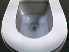 エロアニメ グロ注意 トイレの便座からショクシュが飛びだしいきなり強姦...