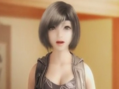 ショートカット娘のフェラチオ抜きの3Dエロアニメ
