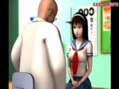 3Dエロアニメ よからぬ噂を確かめに来たセーラー服jkが教師に催眠術を掛け...