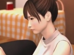 喫茶店の店員を店内レイプしちゃう3Dエロアニメ