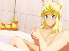 エロアニメ ケモナー歓喜! ケモ耳が生えた彼女とお風呂とイチャイチャ混浴...