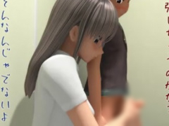 ショタとトイレでセックスしちゃうニーソJKの3Dエロアニメ