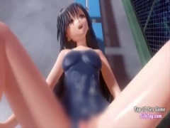 3Dエロアニメ スク水美少女jkと激しいセクロスしてお腹の上にザーメン放出…そしてお次は駅弁ファックです