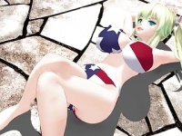 3Dエロアニメ 巨乳ツインテ娘のエロおっぱいマジックハンドでいじってオマンコ刺激擬似セックス