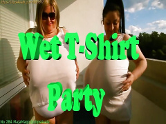 ウエットTシャツ祭り! 濡れて巨乳に張り付くピチピチの服がエロい映像まとめ!