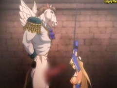 エロアニメ 馬のバケモノにレイプされてしまう巨乳ヒロイン! ! 屈辱的すぎ...