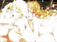 エロアニメ 金髪超爆乳オッパイ美人が入浴シーン見せてくれちゃう! ゆさゆさ揺れるパイオツマジヤバイ! !