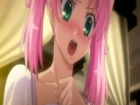 エロアニメ ツンデレな巨乳ピンク髪美少女お嬢様が恥じらいフェラチオ!