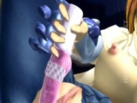 3Dエロアニメ 自動オナニーマシンでオマンコイキしたり乱交ぶっかけセックスする巨乳美少女