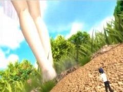 3Dエロアニメ アリ視点で白ワンピースの少女眺めたらパンチラ見放題だけど...