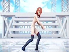 スレンダー美乳揺らしてセクシーダンス! 乳首の先っちょだけ隠してほぼ全裸姿で自信満々に踊るMMD 3Dエロアニメ