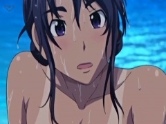 エロアニメ 水泳部の女の子がみんな帰ったと思って素っ裸で泳いでいるとこを男子に見つかってしまい口止めとして処女を捧げる!