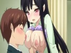 エロアニメ 意地っ張り系な巨乳美少女がおっぱいちゅーちゅーされながら手コキいちゃラブ!
