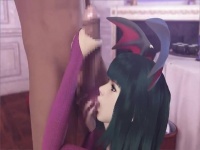 3Dエロアニメ 実はヴァンパイアだった姉さんの爆乳おっぱいでパイズリセックス