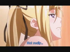 エロアニメ 白黒ボーダーニーハイの金髪ツインテ美乳美少女といちゃラブセックス!