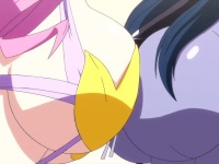 エロアニメ アラビアコス爆乳美少女と制服美少女のおっぱい押し合い!