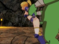 3Dエロアニメ エルフの巨乳女戦士がオークに犯され快楽アクメ