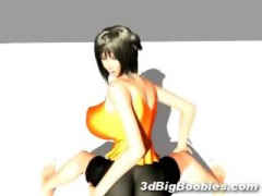 3Dエロアニメ スパッツをはいたショートカット美女が高速尻コキを見せてくれる