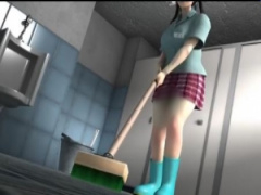 3Dエロアニメ トイレお掃除のバイト中に無理やりチンポをしゃぶらせられたjkはそのまま犯されたのにそれが彼氏だって思ってる不思議