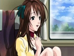 彼氏と旅行中に新幹線の中で彼氏の勃起チンポをフェラする女子校生 上着をかぶってバレないようにしながらズポズポ音を出しながら   エロアニメ