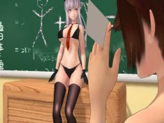 3Dエロアニメ 教室で男根を差し出し脅迫してきたイケメン生徒にHな特別授業を実施することになったクールな爆乳女教師! オナニー披露にパイズリ&フェラ……そして中出しセックスレッスンも……