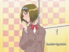 エロアニメ 透明人間になってトイレでオナニーをする女性のお手伝いをした...