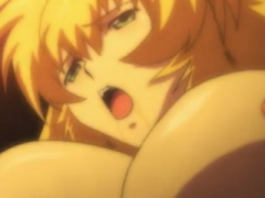 エロアニメ 超デカパイ爆乳おっぱい金髪美女がふたなりになってバック挿入...