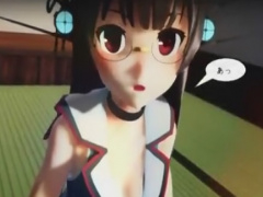 メガネ少女のフェラチオご奉仕な3Dエロアニメ