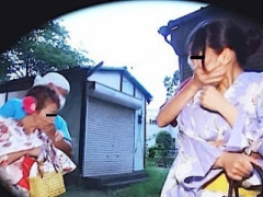 恐怖で怯える浴衣娘を犯す日本の夏、レ○プの夏