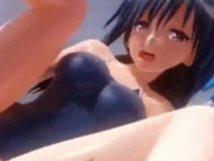 3Dエロアニメ スク水姿のToLOVEるの古手川唯とラブラブ青姦セックス