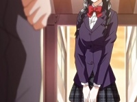 エロアニメ 三つ編み巨乳美少女がバレないようにセクロスしてたら先生にバレてビックリしちゃう件!