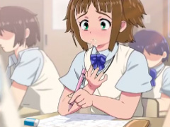 エロアニメ 勉強中の茶髪おさな顔美少女が動けないようにされてお口でフェ...