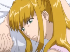 エロアニメ ザーメンお顔にかけられながらおかされまくって感じる金髪居乳美女!