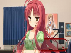 エロアニメ 赤い髪のスレンダー美尻美巨乳おっぱい美少女が後ろからオマンコいじられちゃう!