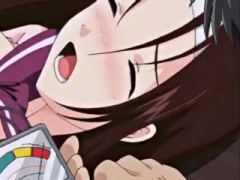 エロアニメ 巨乳おっぱい幼顔美少女がエロいピンクの乳首に電気ショックさ...