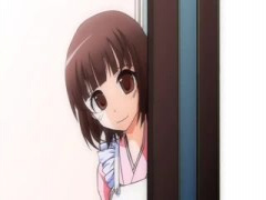 エロアニメ ショートカットパイパン美少女と温泉でセックス 露天風呂です...