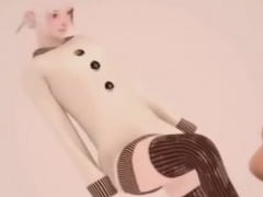 ニーハイお姉さんにローファー足コキされる3Dエロアニメ